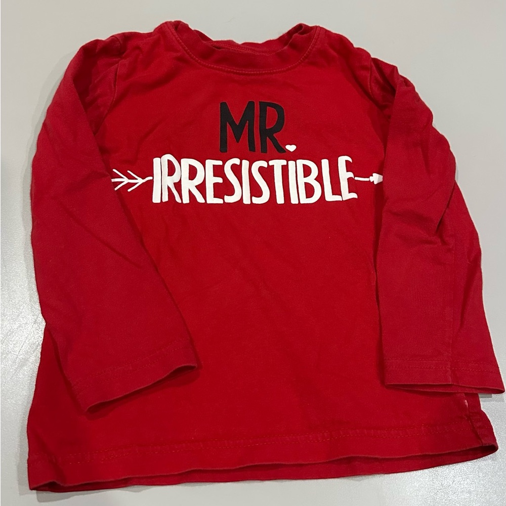 Carter’s Just One You T-Shirt. Size 3T. Mr. Irresistible.  Red & White.